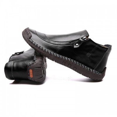 Men Leather Shoes Large Size Breathable Boots