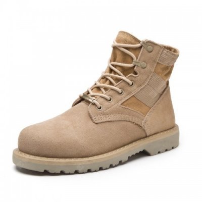 Men's Tooling Boots Waterproof Desert Mid-high British Shoes