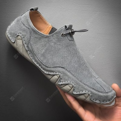 Men's Soft Bottom Leather Breathable Bean Shoes